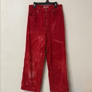 Free People Scarlet red jeans
